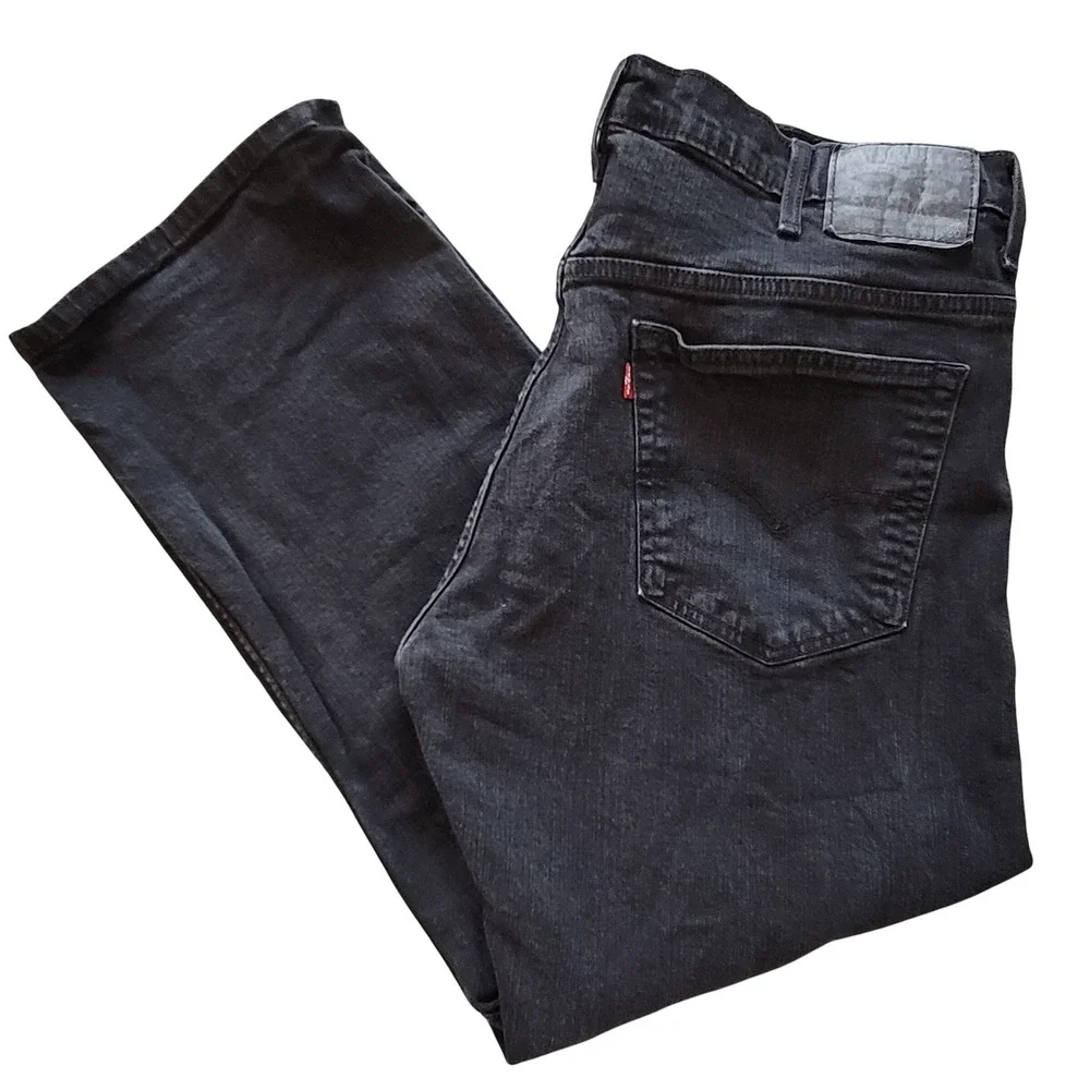 Levi's 569 Loose Straight Jeans Mens 38x30 Black Denim‎ Relaxed Baggy 00569-0125